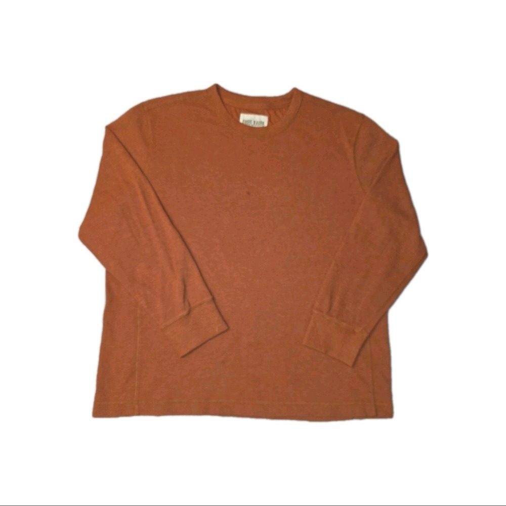 Eddie Bauer Cotton Knit Pullover Rust Orange Size XXL Long Sleeve Sweater